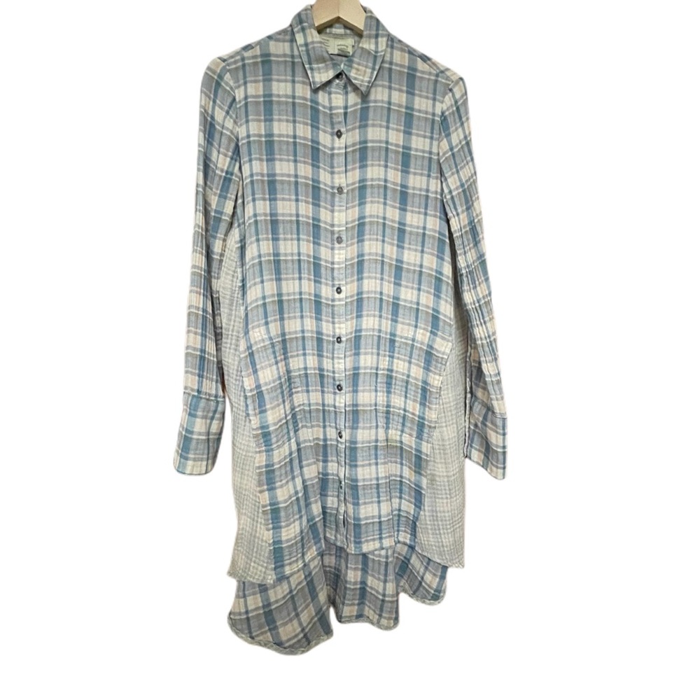 Anthro Saturday Sunday Plaid Tunic w/pockets